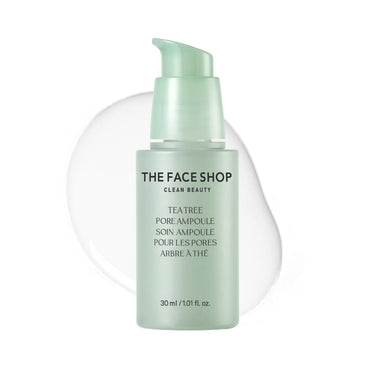The Face Shop Tea Tree Pore Ampoule | Low-Irritant Ampule Soothes & Moisturizes Skin Deeply | Minimize Pores Size & Remove Dead Skin Cells Gently | Suitable for Acne-Prone Skin |30ml,K-Beauty
